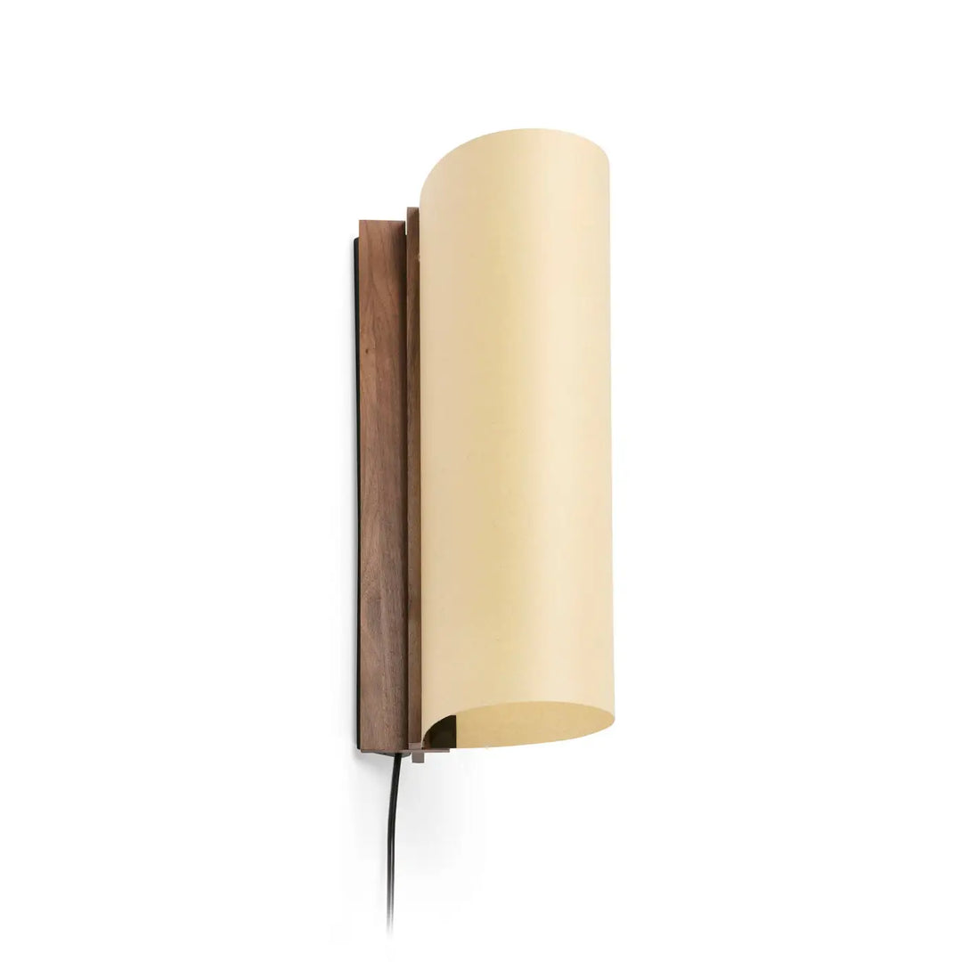 Applique murale Cata 36 cm en noyer et papyrus de Faro Barcelona
