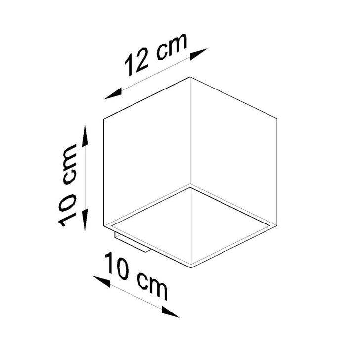 Kinkiet quad blanc en bois naturel en forme de cube minimaliste 10x10x12 cm pour éclairage mural