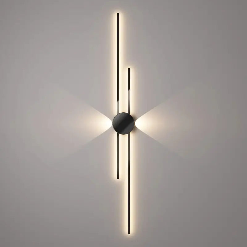 Applique Murale LED Design Graphique Noir et Blanc Moderne