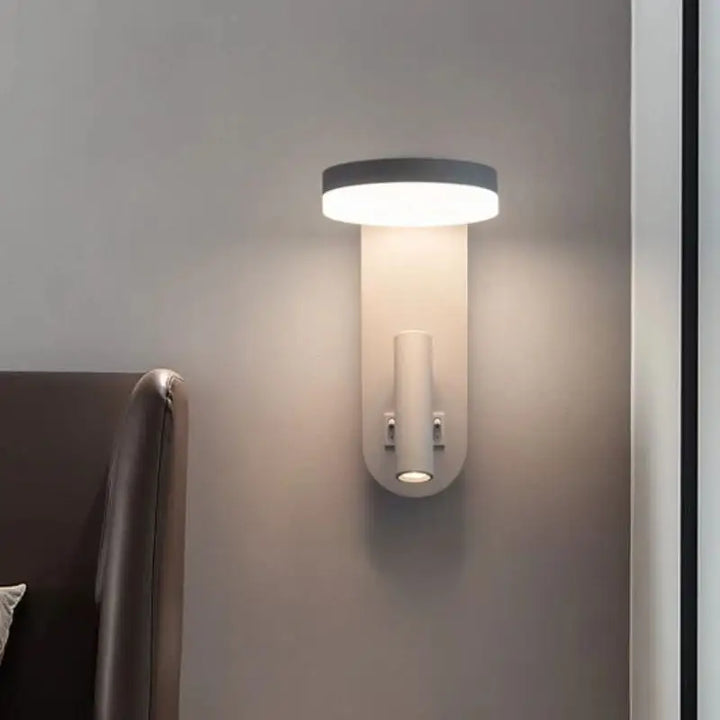 Applique murale led design moderne avec liseuse style épuré