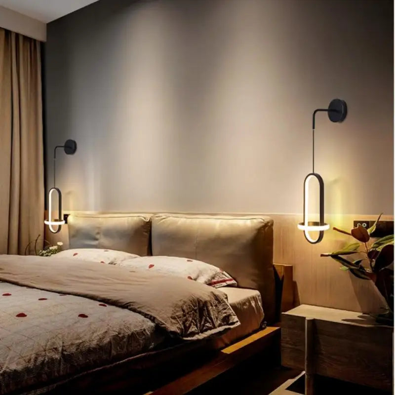 Applique Murale Led Design En Acrylique Noir Élancé