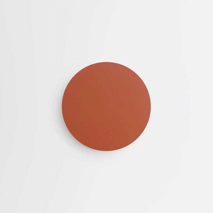 Applique murale BORGEN ocre rouge éteinte, vue de face au mur
