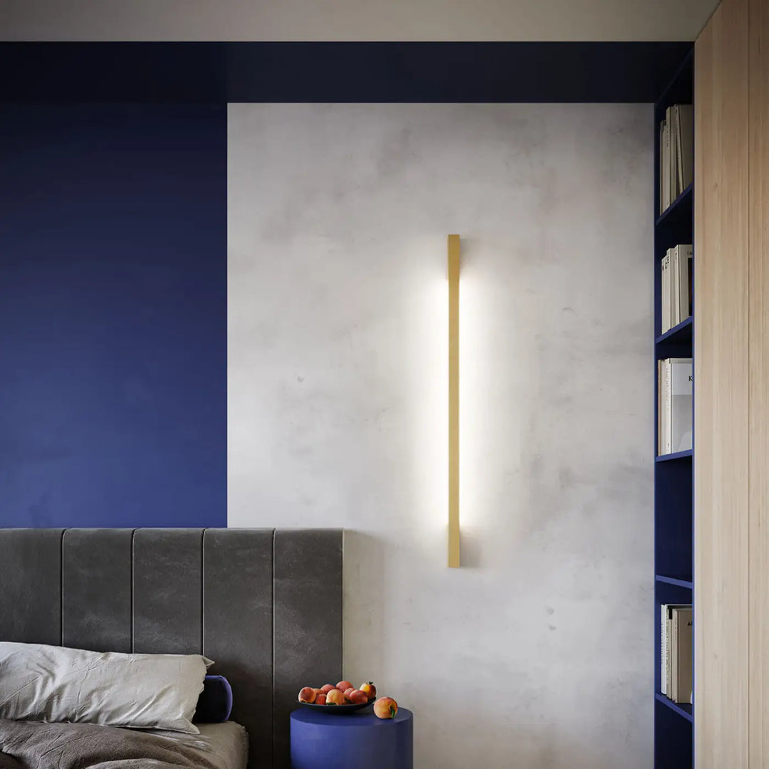 Applique murale sappe l 4000k doré avec design rectangulaire slim et module led intégrée pour solutions imprévisibles