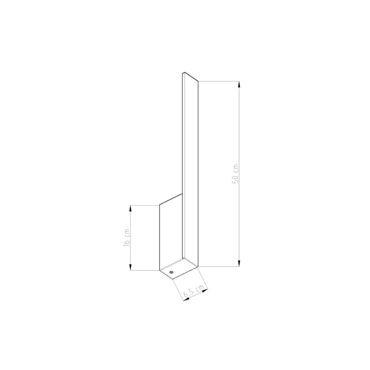 Applique murale lahti s 4000k doré en métal noir minimaliste avec module led et design angulaire pour solutions imprévisibles
