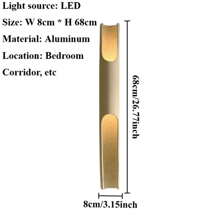 Applique murale led dorée style minimaliste beige élégant