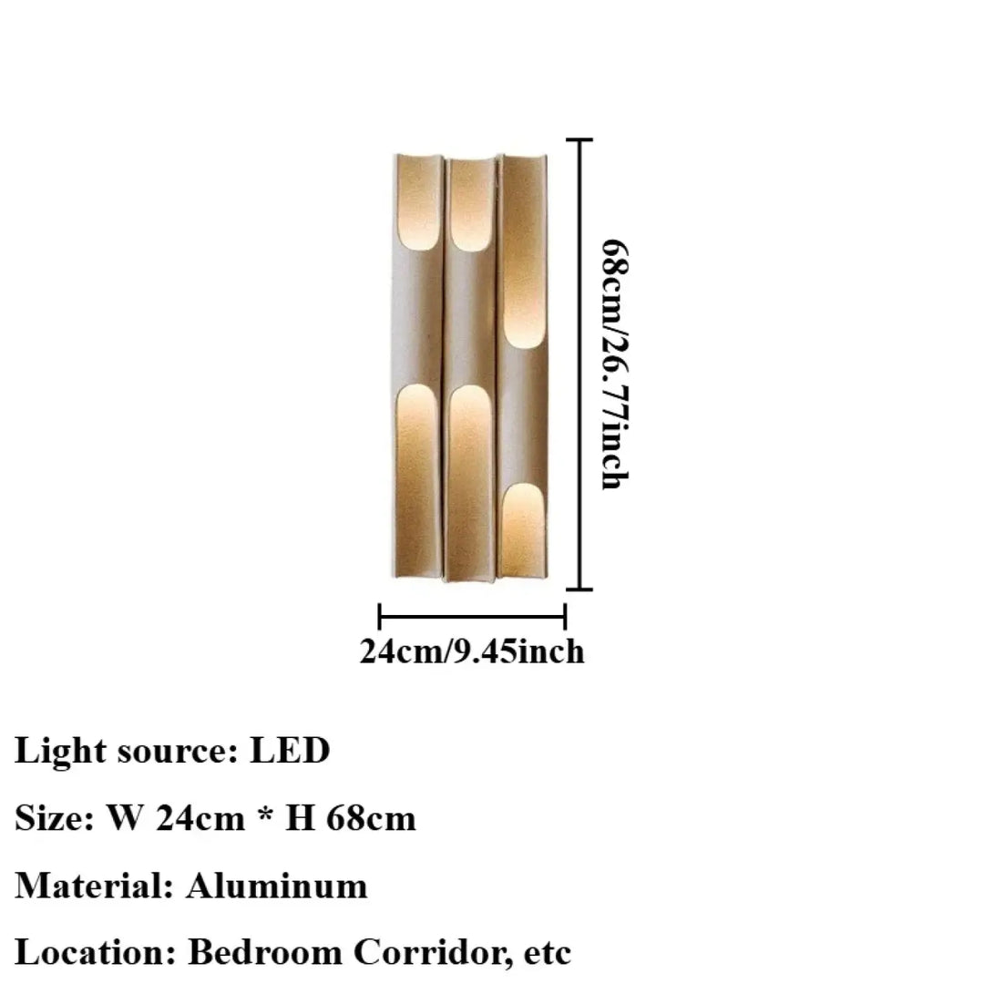 Applique murale led dorée style minimaliste beige élégant