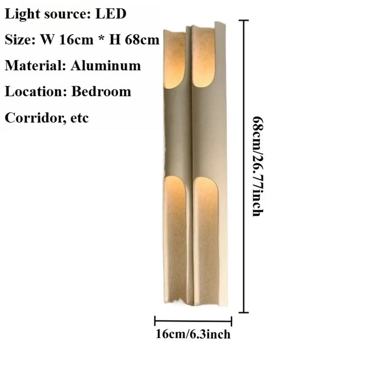 Applique murale led dorée style minimaliste beige élégant