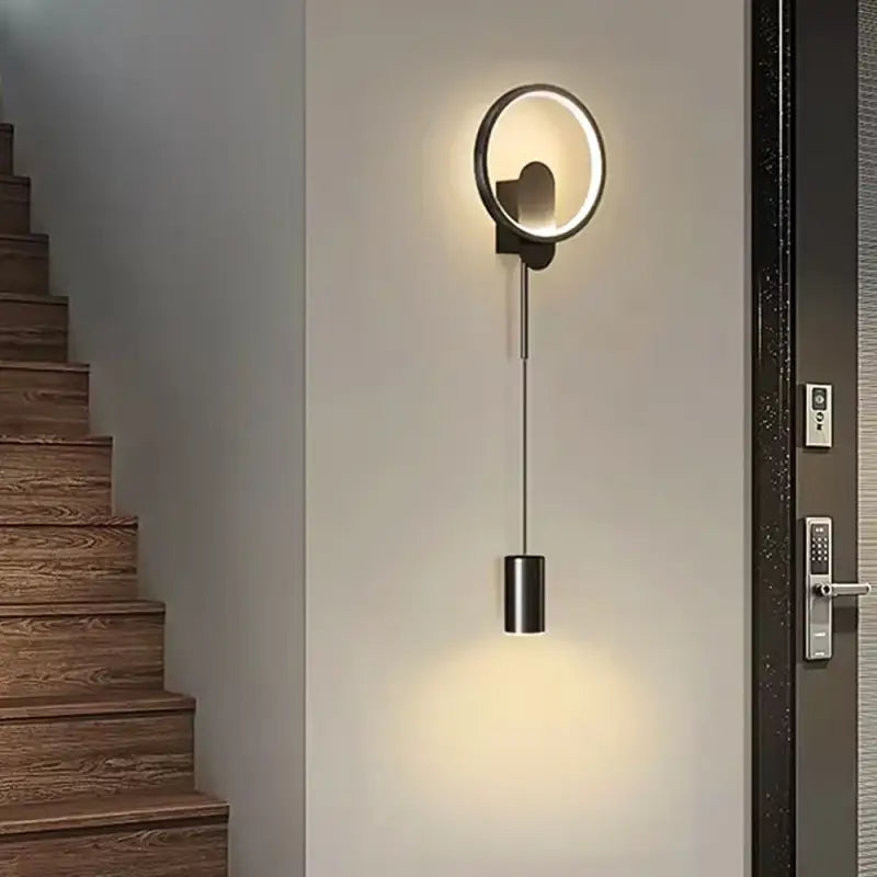 Applique Murale LED En Suspension Pivotable Noir Elégant