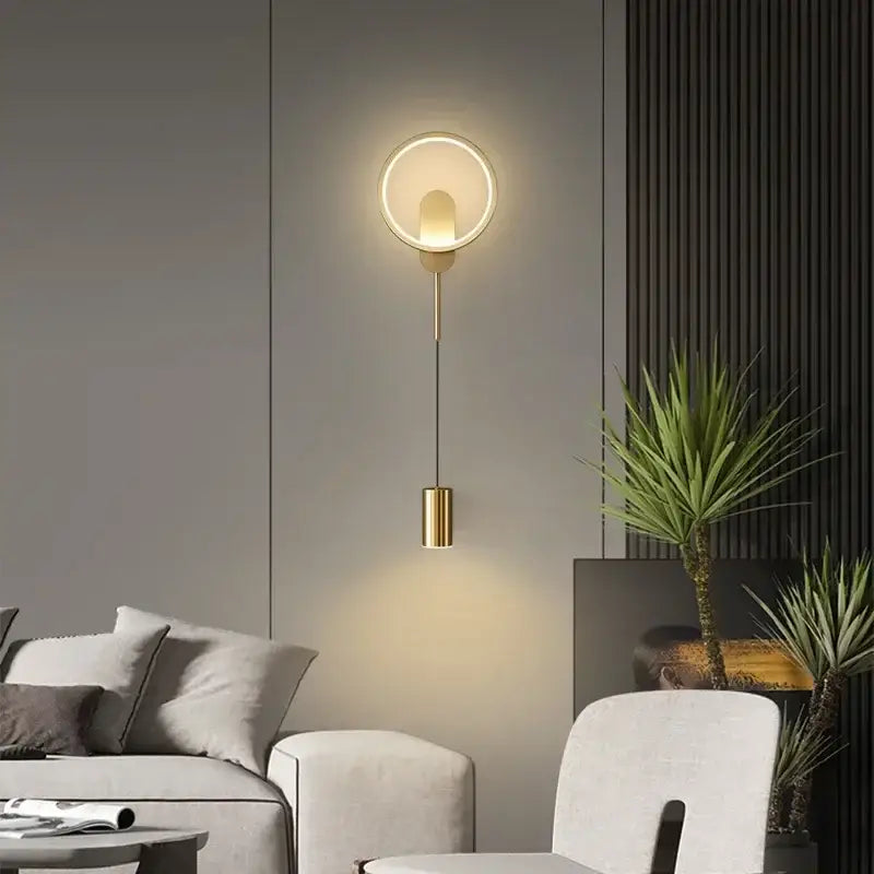 Applique Murale LED En Suspension Pivotable Noir Elégant