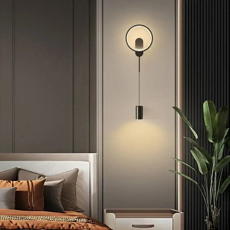Applique Murale LED En Suspension Pivotable Noir Elégant