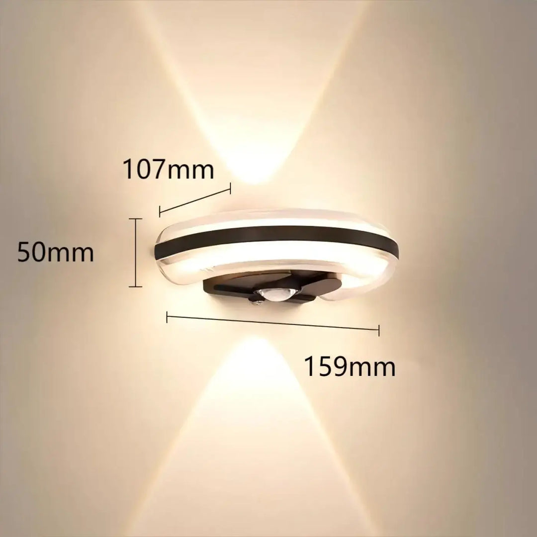 Applique led épurée avec capteur de mouvement esthétique