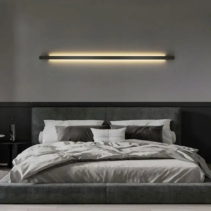 Applique Murale LED En Forme De Barre Fine Noire Design