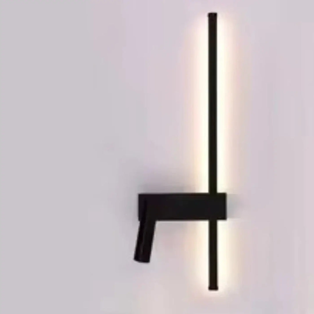 Applique murale led minimaliste en métal noir design élégant