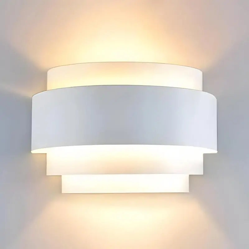 Applique Murale Led Moderne Cylindrique Blanche Lumière Haut Bas