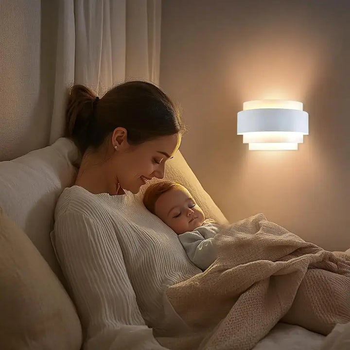 Applique Murale Led Moderne Cylindrique Blanche Lumière Haut Bas