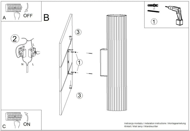 IVAR mocha LED wall light 4000K