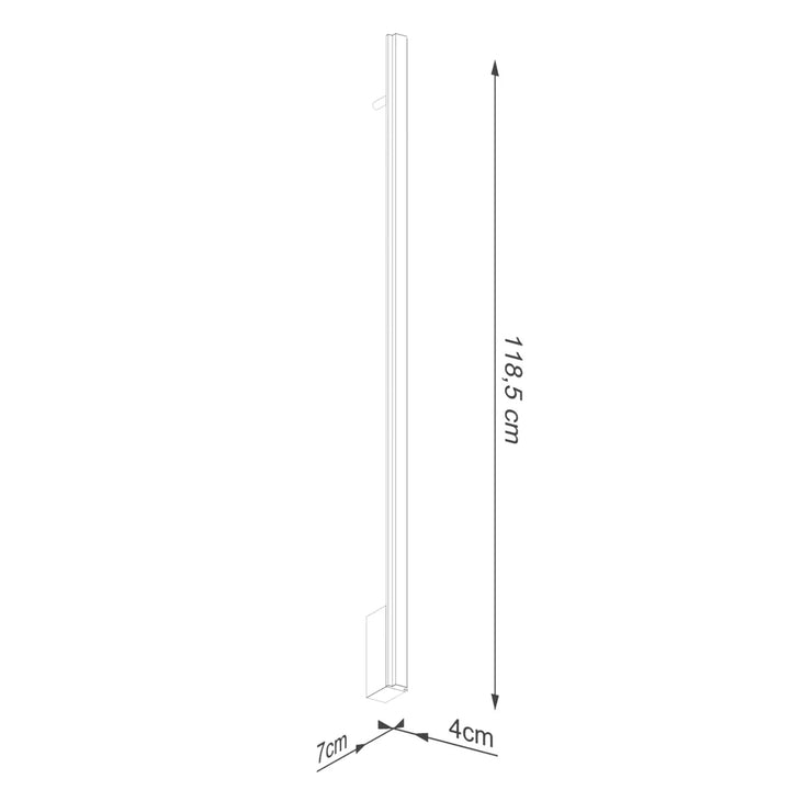 LAGOM 120 black LED wall light 4000K