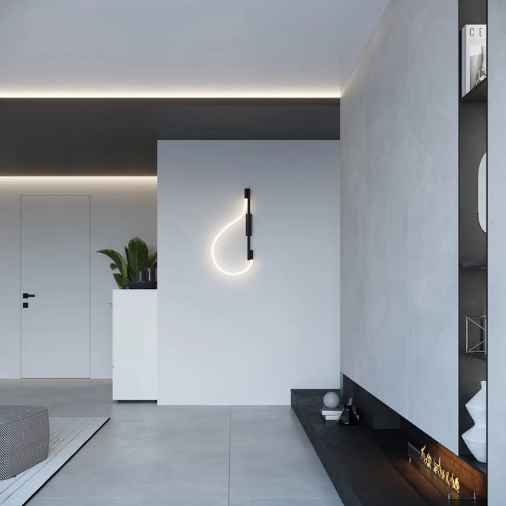 GALAKSE wall light, black LED, 2700-6500K