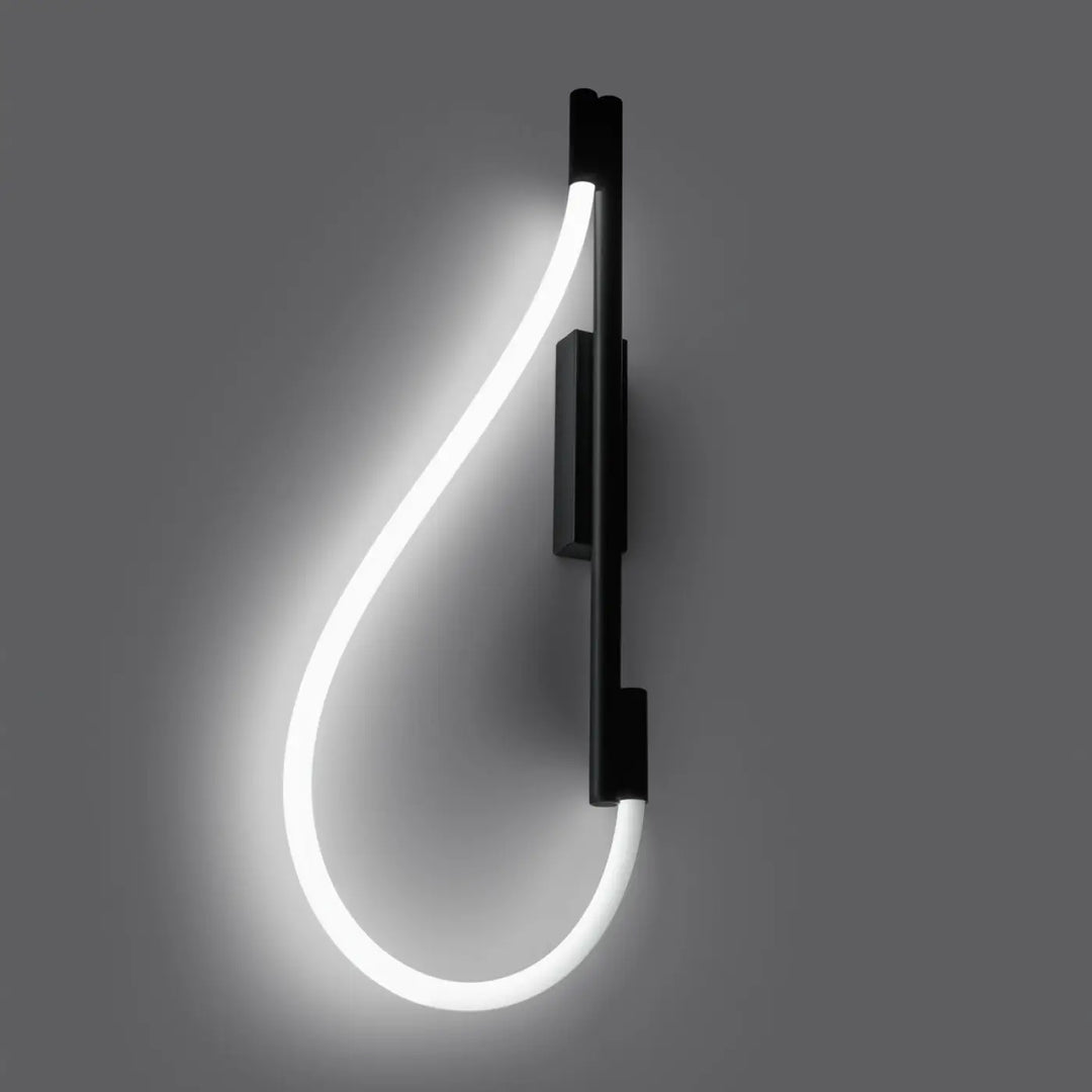 GALAKSE wall light, black LED, 2700-6500K