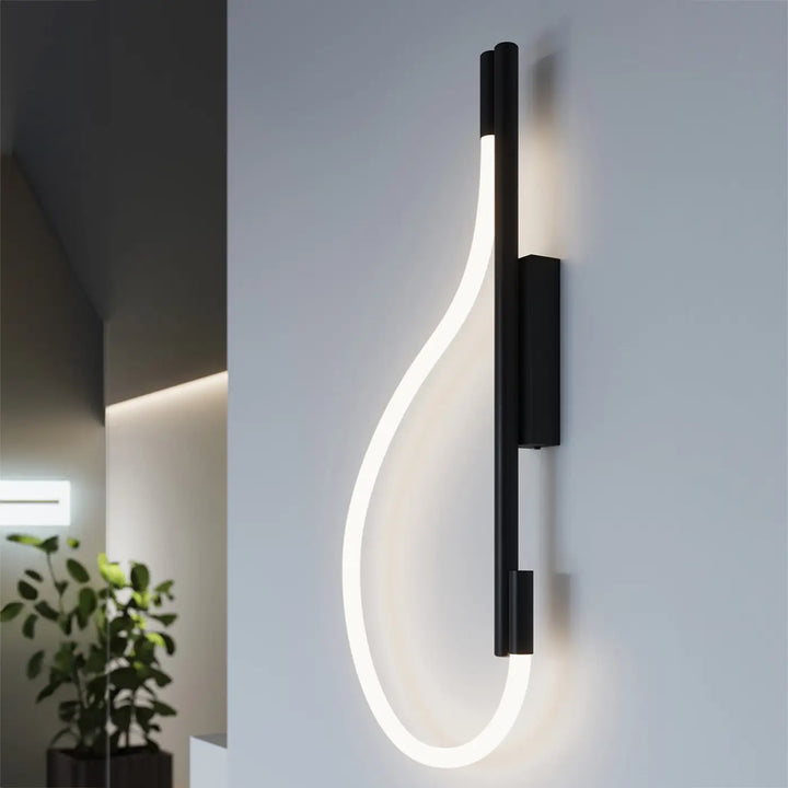 GALAKSE wall light, black LED, 2700-6500K