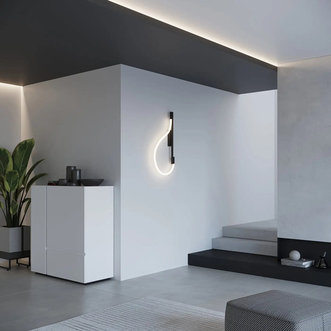 GALAKSE wall light, black LED, 2700-6500K