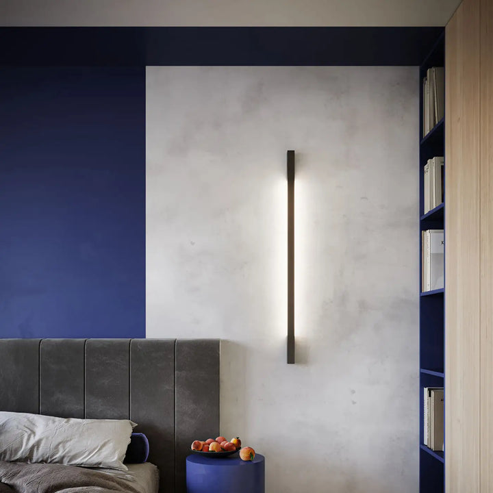Applique murale sappa m 3000k noir avec module led et lumière verticale douce pour solutions imprévisibles