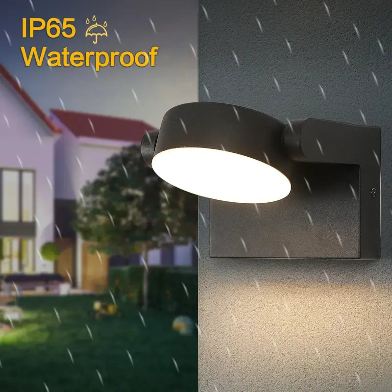 Applique murale LED noire orientable design moderne minimaliste

