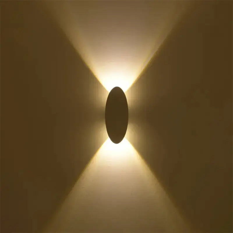 Applique murale LED ovale design blanc pour éclairage décoratif

