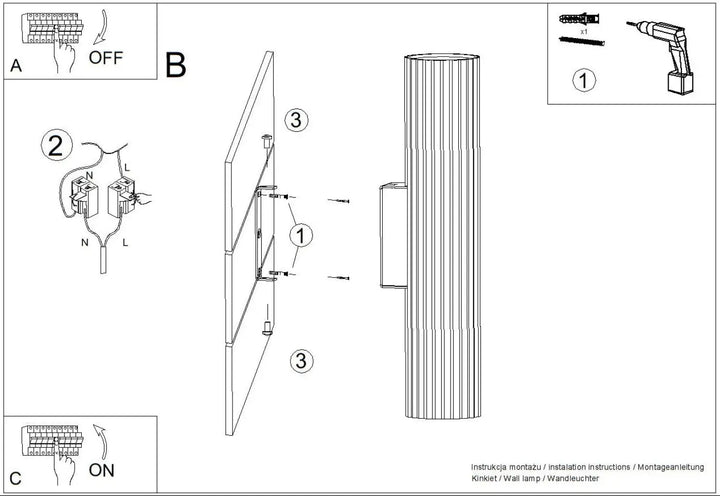 IVAR peach LED wall light 4000K