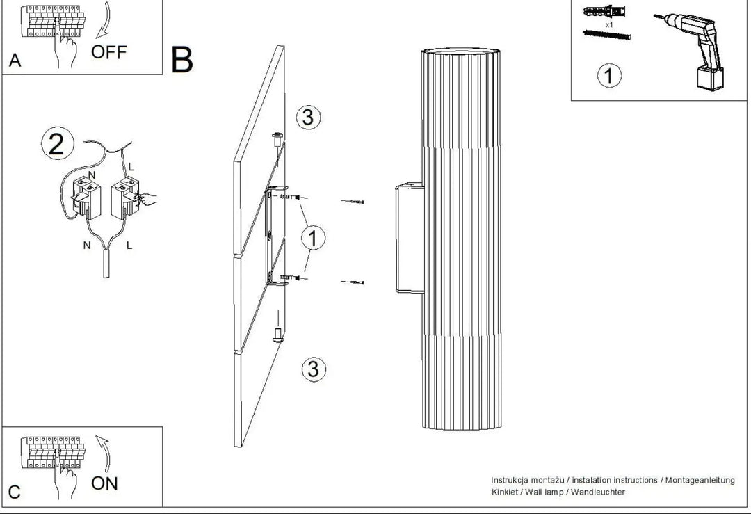 IVAR taupe LED wall light 4000K
