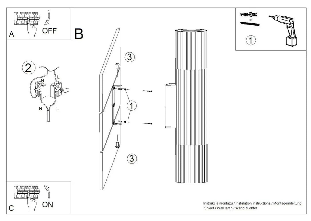 IVAR ultramarine LED 3000K wall light