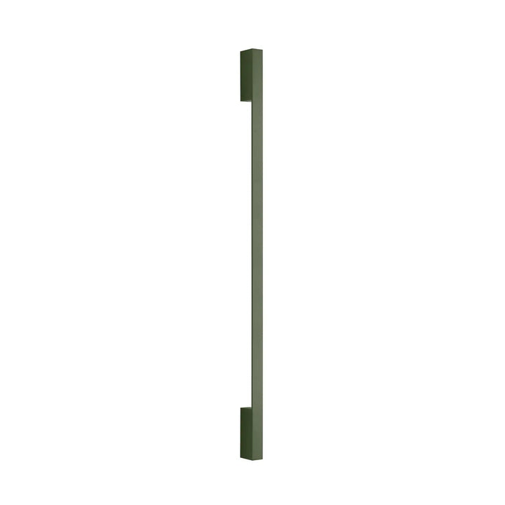Applique murale sappo 120 led vert olive avec module led intégré et poignée métallique à finition mate ocre rouge