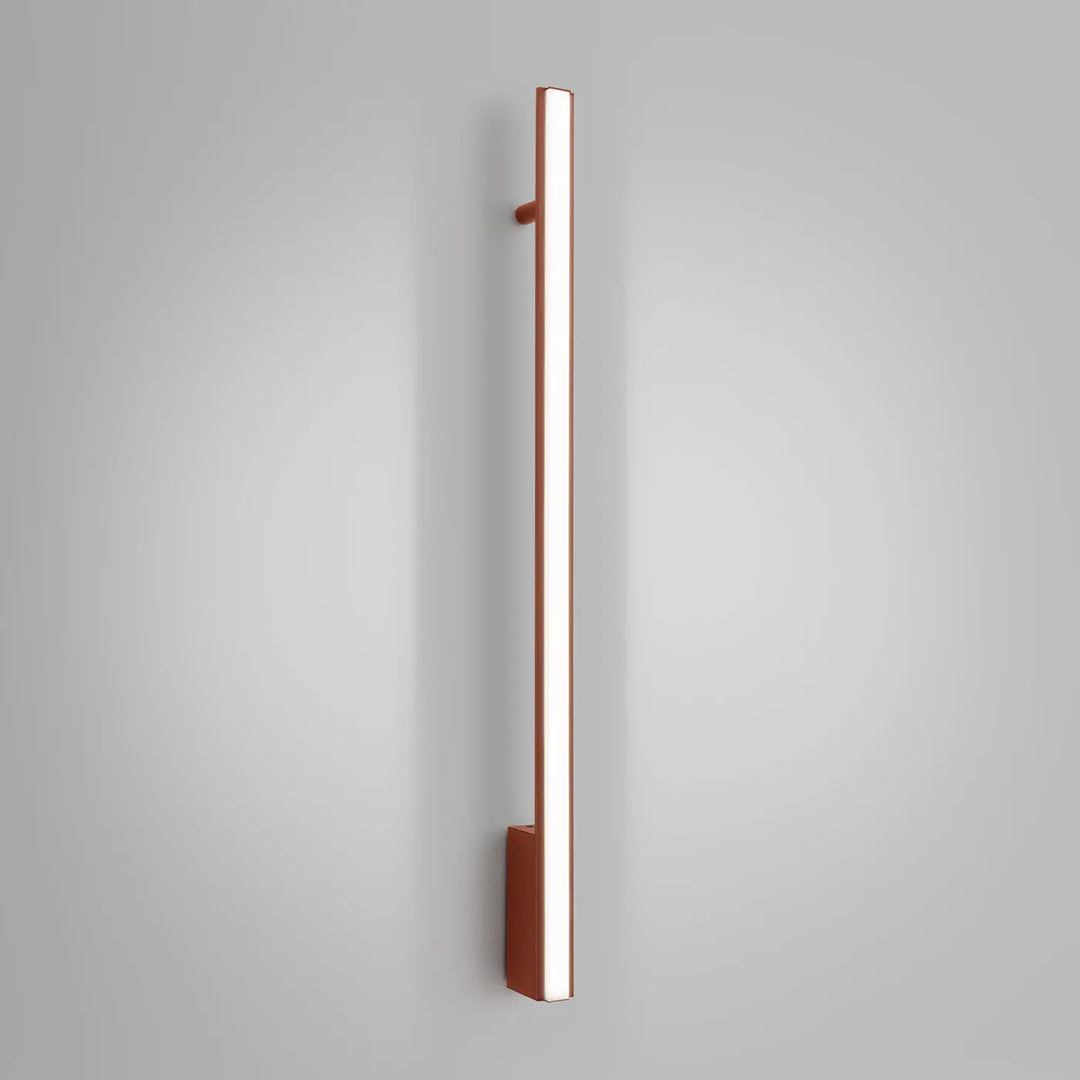 Applique murale LAGOM ocre rouge allumée, détail du diffuseur