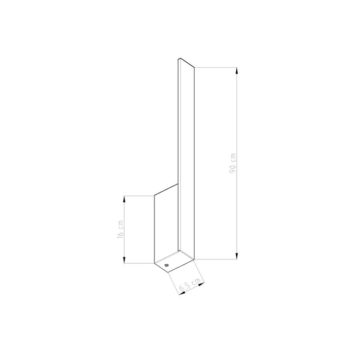 Applique murale lahti l 4000k doré en métal noir minimaliste avec module led et boîtier étroit pour éclairage mural