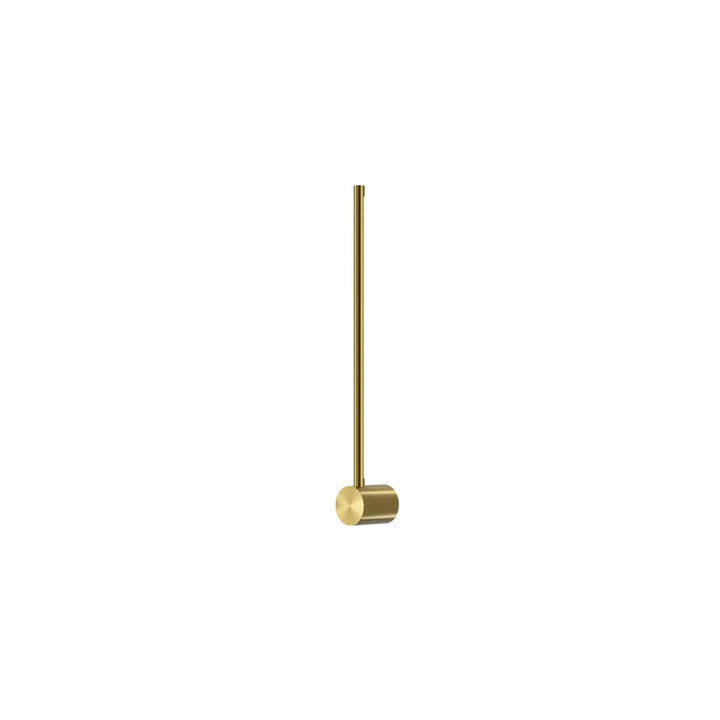 Applique murale light stick en acier doré avec brosse de toilette cylindrique à tête arrondie finition élégante