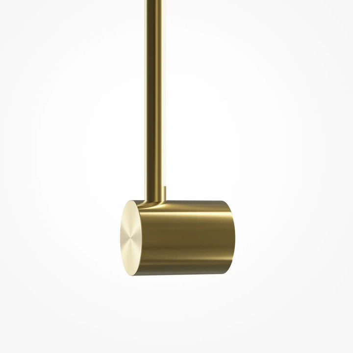 Applique murale light stick en acier doré avec design cylindrique minimaliste et finition brossée élégante