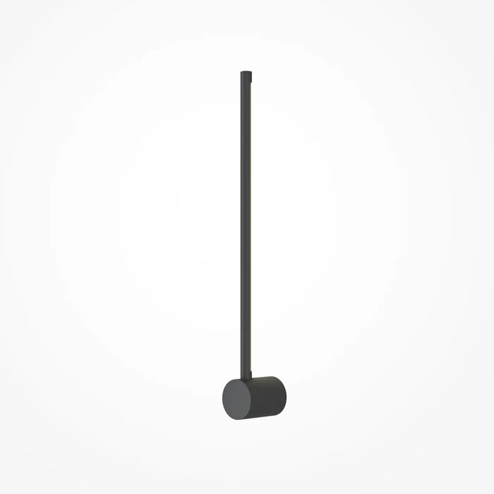 Applique murale light stick en acier doré avec finition noire mate et manche slender pour usage vertical