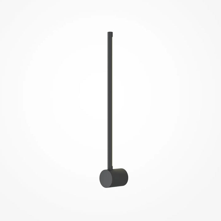 Applique murale light stick en acier doré avec finition noire mate et manche slender pour usage vertical