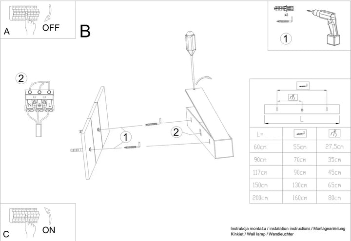 PINNE 67 white wall light