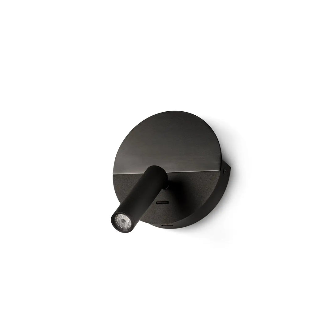 Détail de l'applique Duas noire de Faro Barcelona