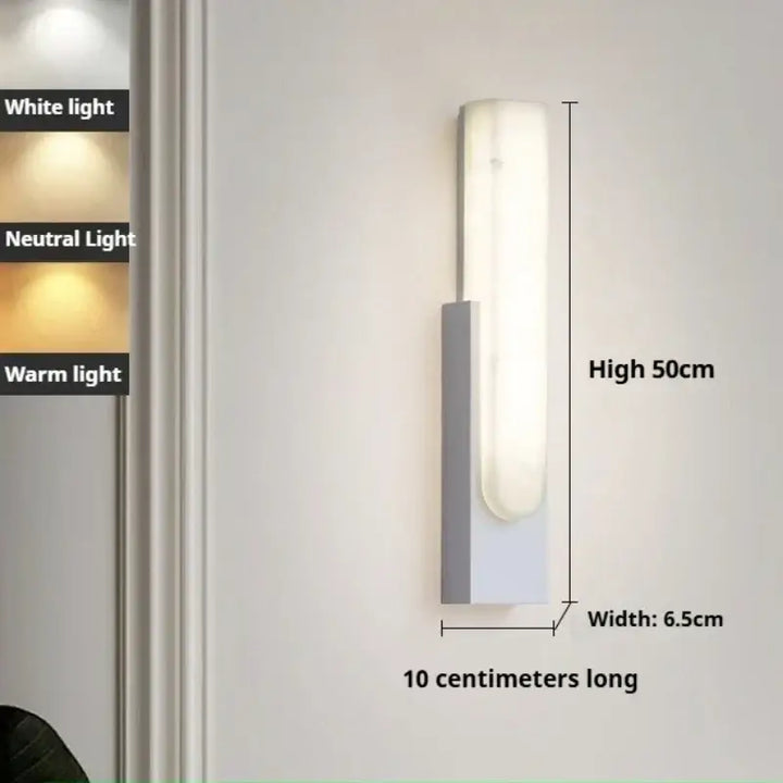 Applique murale en marbre au style nordique en noir blanc et doré