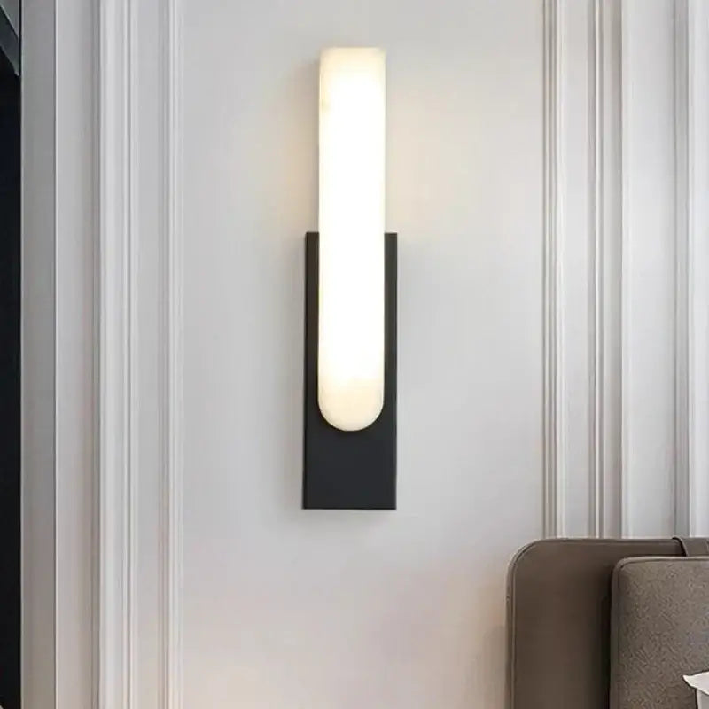 Applique murale en marbre au style nordique en noir blanc et doré