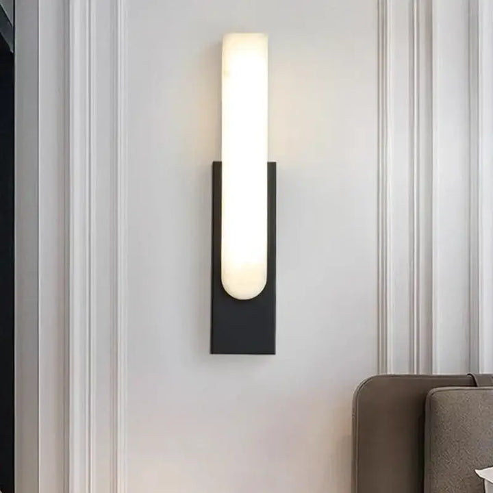 Applique murale en marbre au style nordique en noir blanc et doré