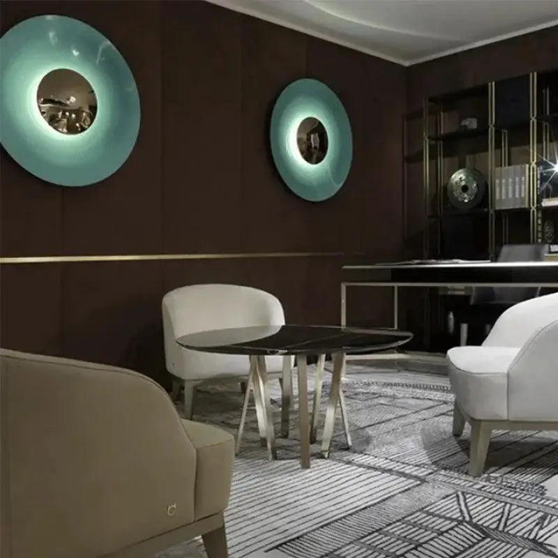 Applique Murale Marron Style Éclipse Solaire