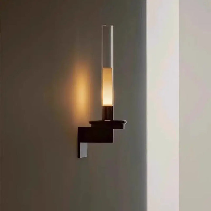 Applique murale minimaliste effet bougie moderne en noir