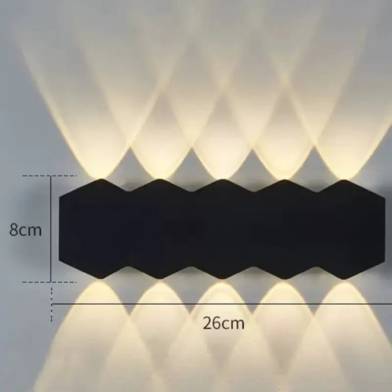 Applique murale moderne led en aluminium noir