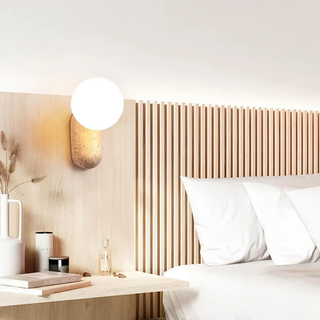 Applique moderne en pierre naturelle avec globe chic