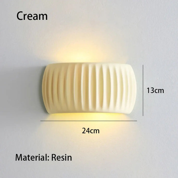 Applique murale moderne en résine crème beige lumière douce