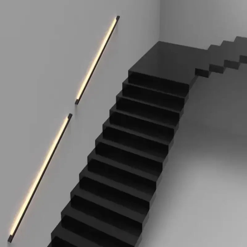 Applique Murale Moderne Verticale LED Noire Design Linéaire