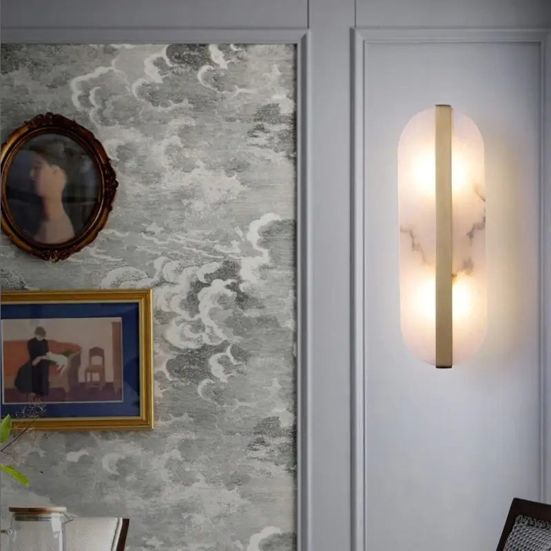 Applique Murale Pour Mur En Pierre Design Capsule Blanc